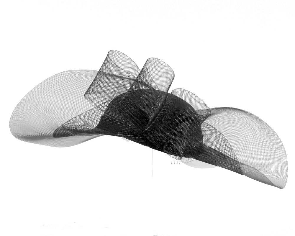 Custom made black wide brim hat by Fillies Collection - Image 6