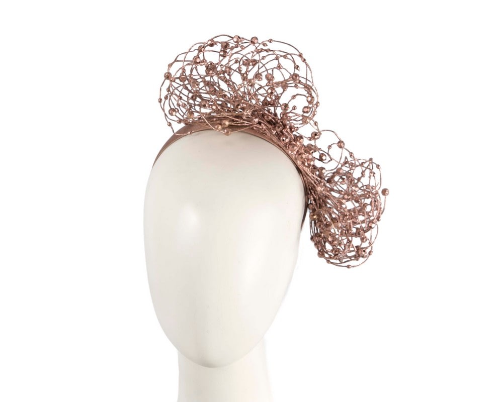 Fascinators Online - Bespoke bronze racing fascinator by Fillies Collection