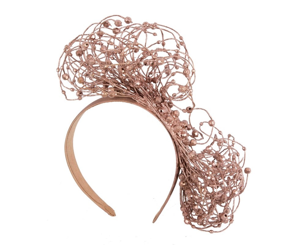 Fascinators Online - Bespoke bronze racing fascinator by Fillies Collection