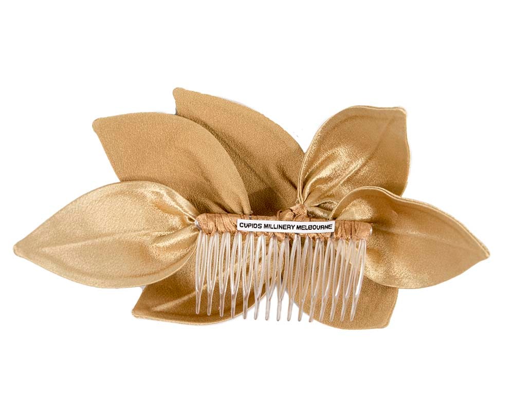 Gold custom made fascinator comb - Fascinators Online Gold custom made fascinator comb - Image 4