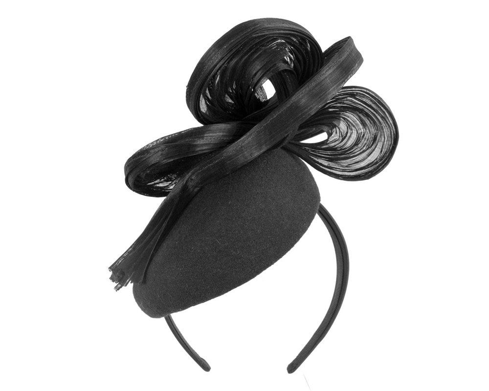 Exquisite black winter racing fascinator by Fillies Collection - Image 6
