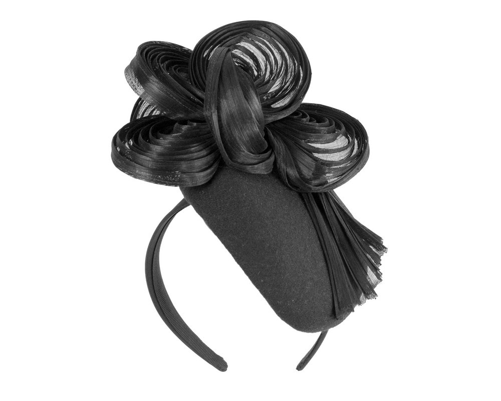 Fascinators Online - Exquisite black winter racing fascinator by Fillies Collection