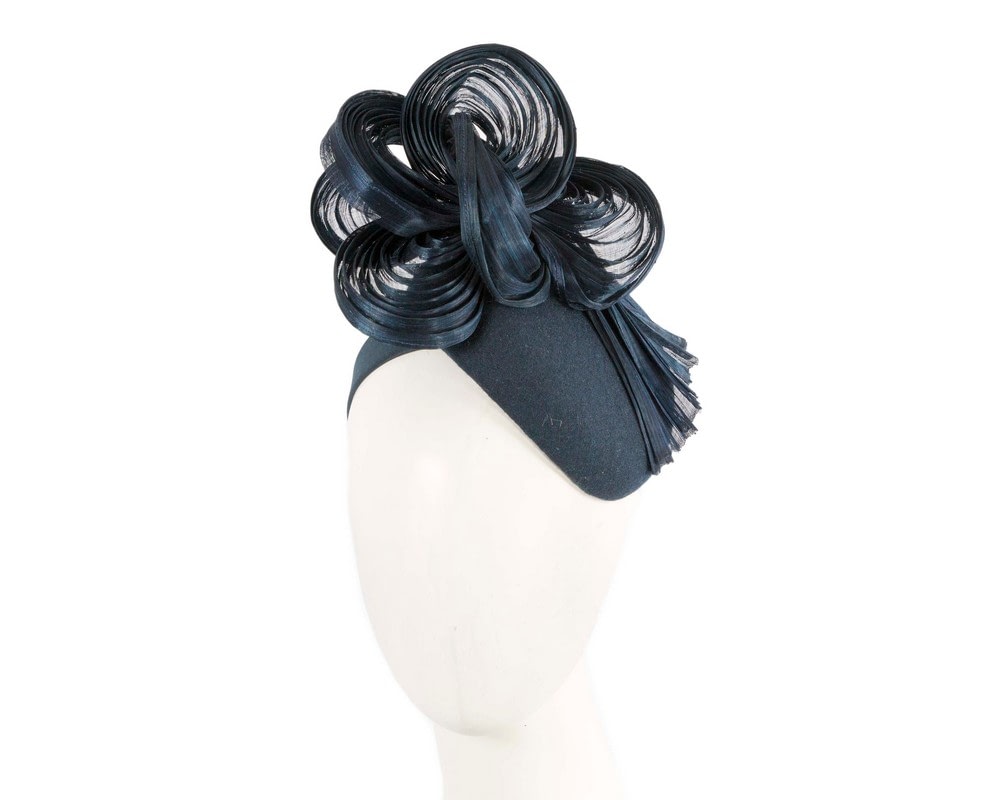 Fascinators Online - Exquisite navy winter racing fascinator by Fillies Collection
