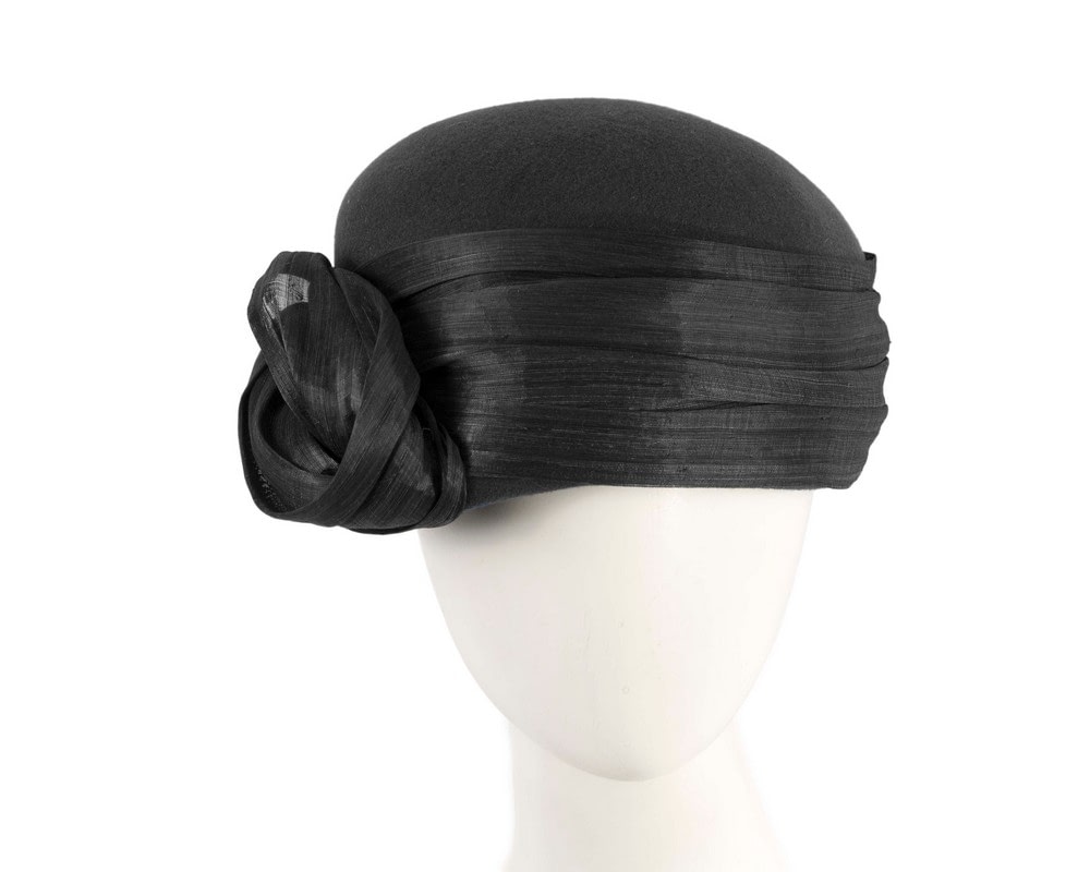 Fascinators Online - Elegant Black Hat by Fillies Collection