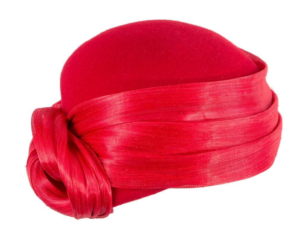 Fascinators Online - Elegant Red Hat by Fillies Collection