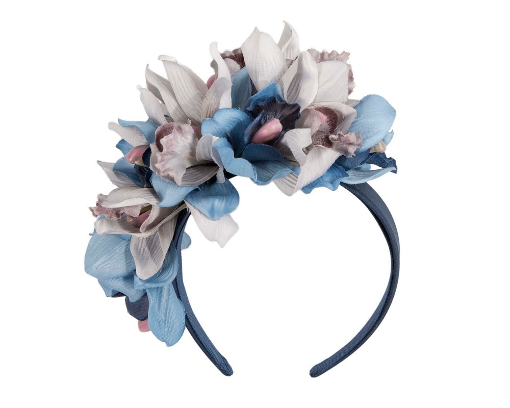 Fascinators Online - Floral Blue Fascinator - Max Alexander