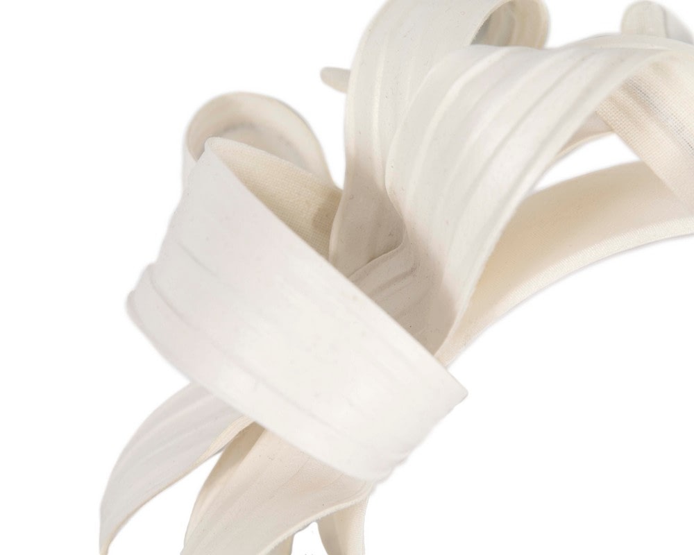 Stylish Cream Bow Fascinator by Max Alexander - Fascinators Online Stylish Cream Bow Fascinator by Max Alexander - Image 3