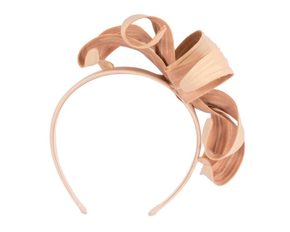 Stylish Nude Bow Fascinator by Max Alexander - Fascinators Online Stylish Nude Bow Fascinator by Max Alexander - Image 4