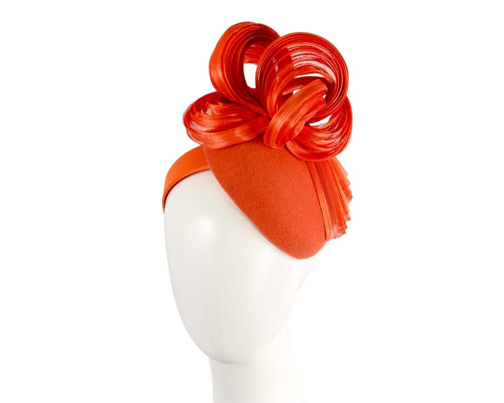 Fascinators Online - Exquisite orange winter racing fascinator by Fillies Collection