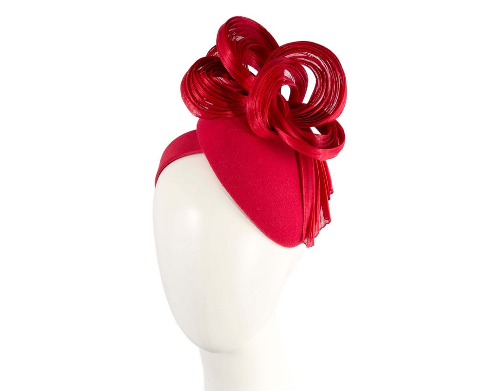 Fascinators Online - Exquisite red winter racing fascinator by Fillies Collection