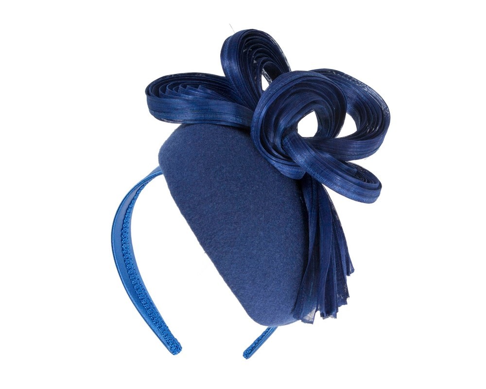 Fascinators Online - Exquisite royal blue winter racing fascinator by Fillies Collection
