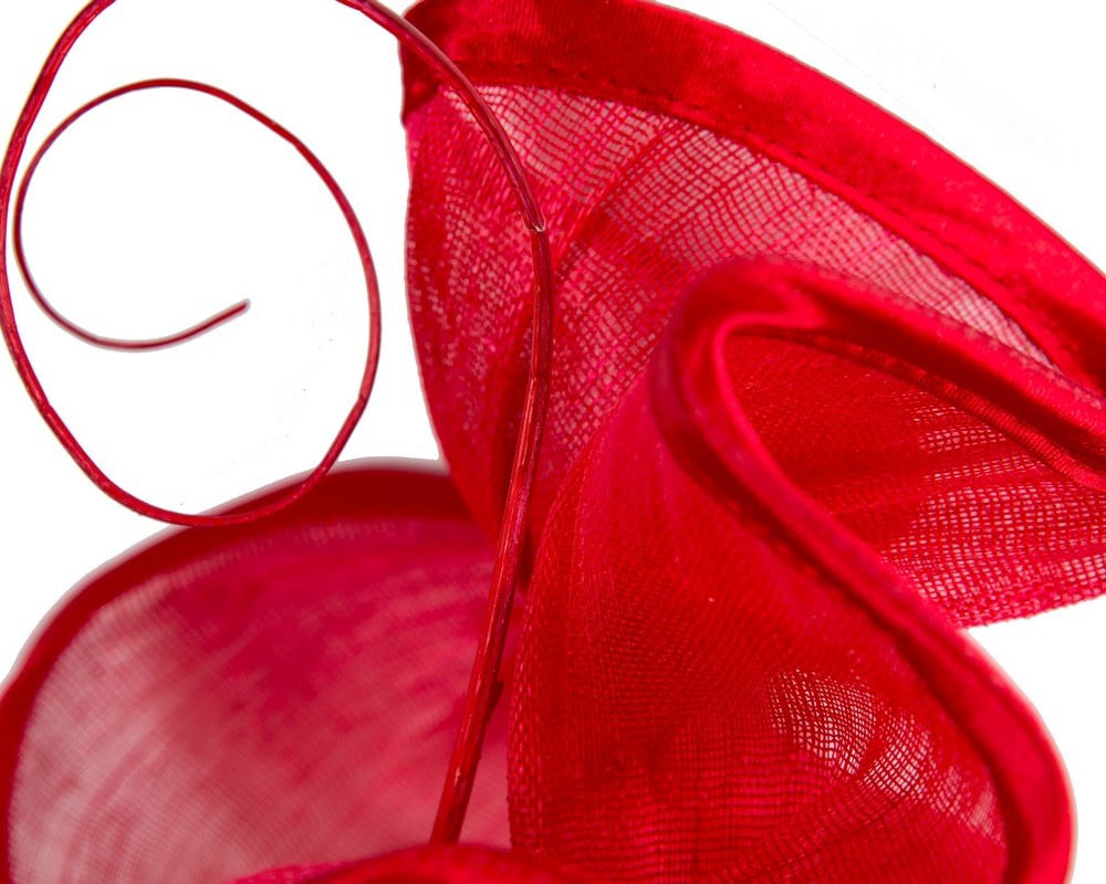 Twisted red racing fascinator by Fillies Collection - Image 3