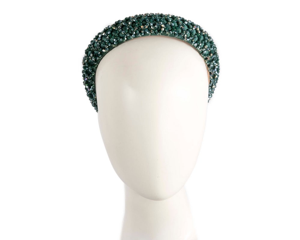 Fascinators Online - Fashion sparkling teal green fascinator headband