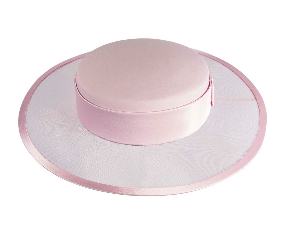 Pink boater hat by Cupids Millinery Melbourne - Image 4