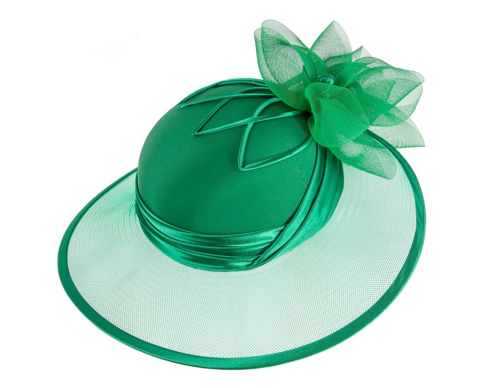 Fascinators Online - Custom Made Green Special Occasion Hat