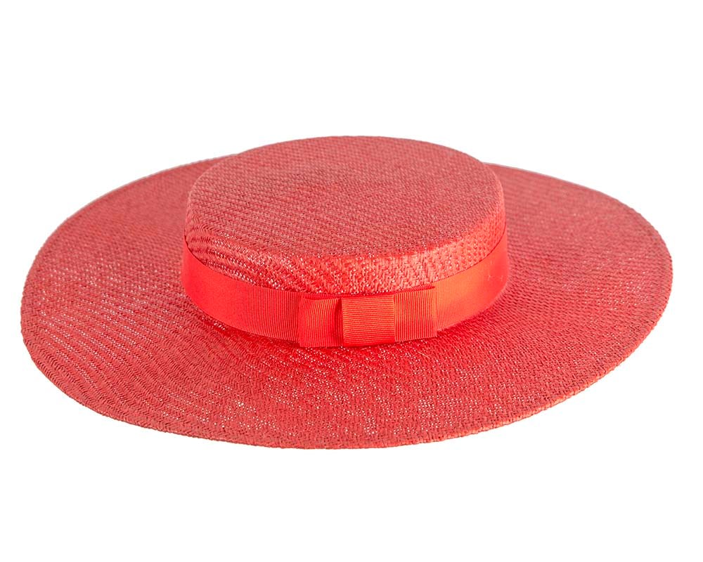 Max Alexander Red Boater Hat - Fascinators Online Max Alexander Red Boater Hat - Image 4