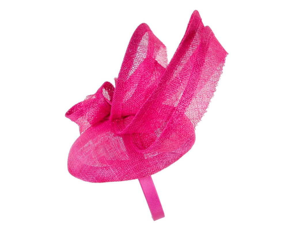 Tall fuchsia sinamay fascinator by Max Alexander - Image 3