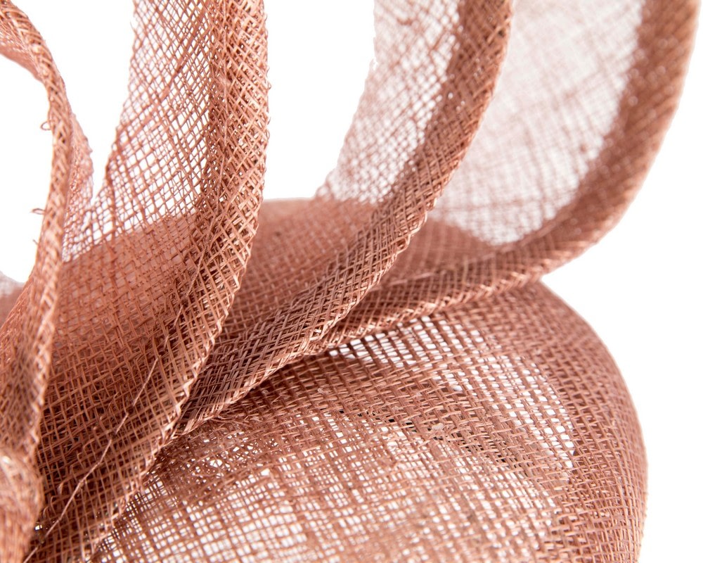 Tall tan sinamay fascinator by Max Alexander - Image 5
