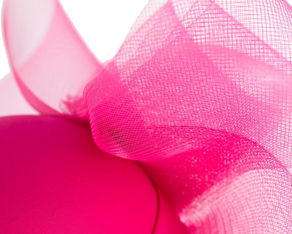 Custom made fuchsia wide brim hat by Fillies Collection - Image 4