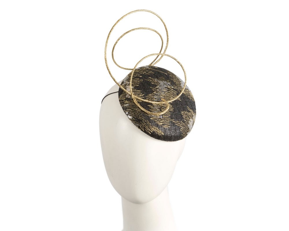 Fascinators Online - Black & Gold fascinator by Fillies Collection