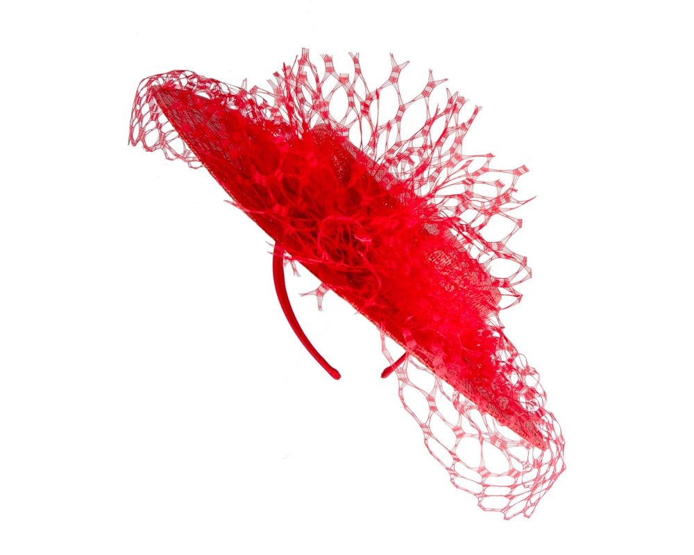 Chic Red Boater Hat by Fillies Collection - Image 6