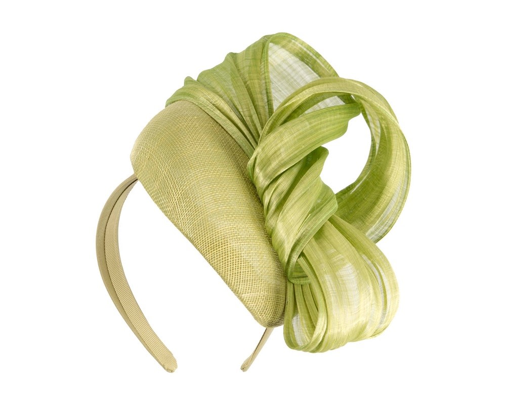 Fascinators Online - Lime pillbox with bow by Fillies Collection S307LM