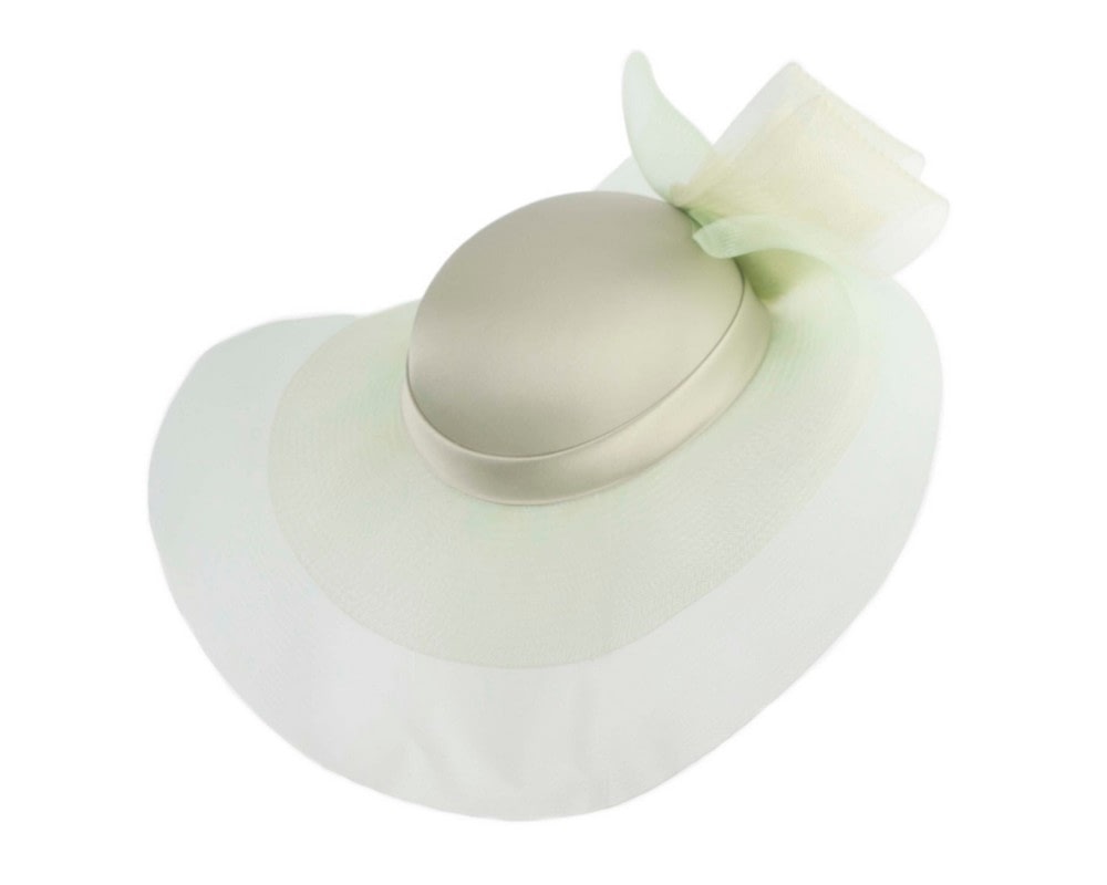 Fascinators Online - Custom made mint green wide brim hat by Fillies Collection