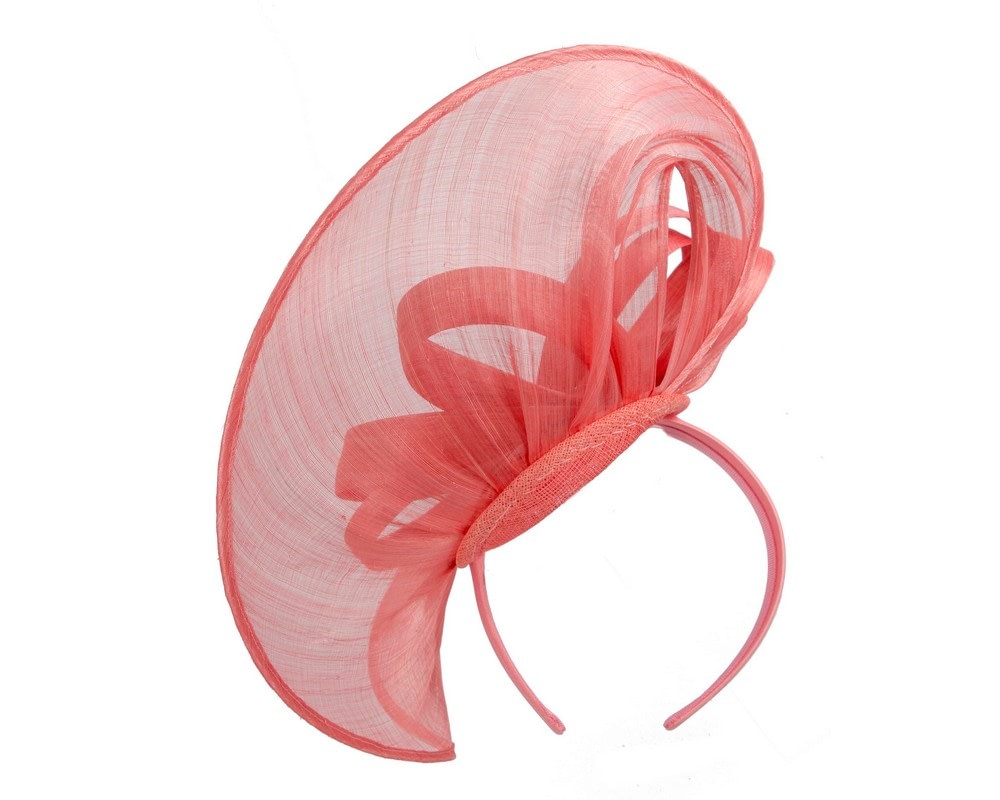 Large coral heart fascinator by Fillies Collection - Image 6