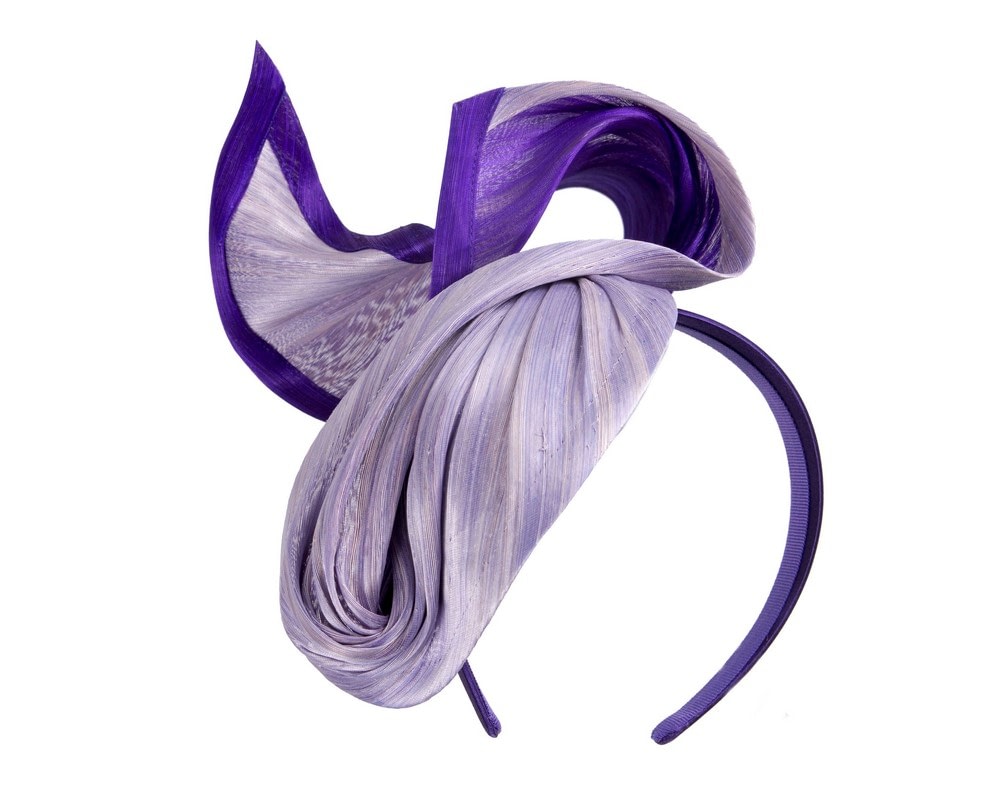 Fascinators Online - Bespoke lilac & purple racing fascinator by Fillies Collection