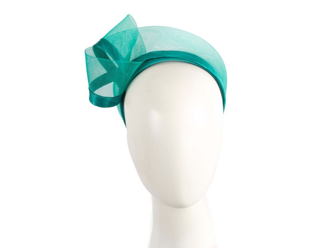 Fascinators Online - Teal Green racing fascinator headband by Fillies Collection