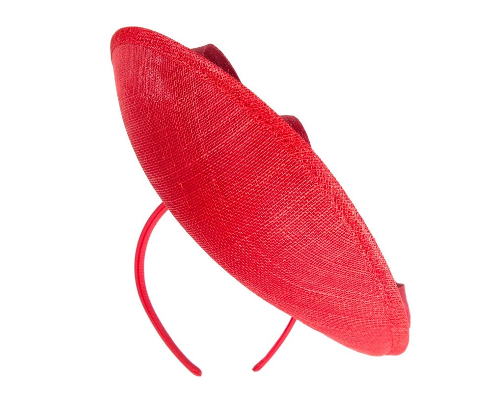 Bespoke red sinamay fascinator by Max Alexander - Image 6
