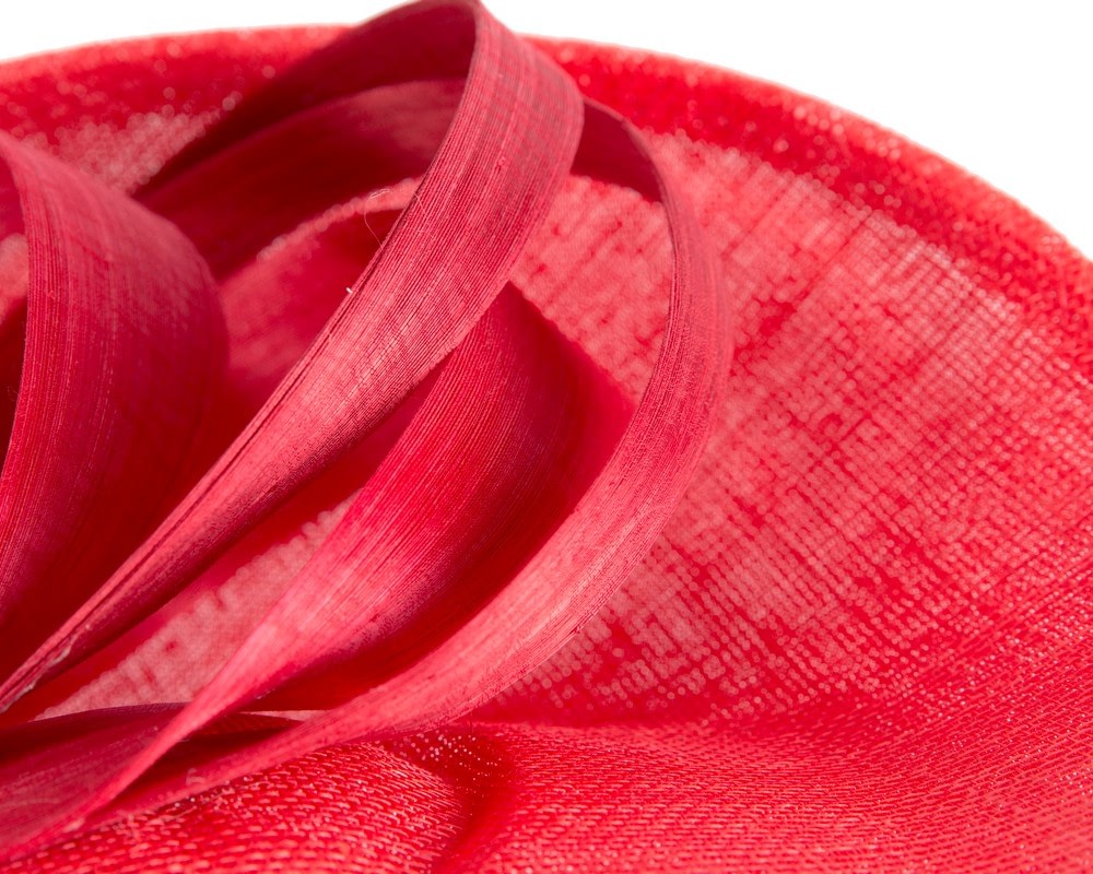 Bespoke red sinamay fascinator by Max Alexander - Image 5