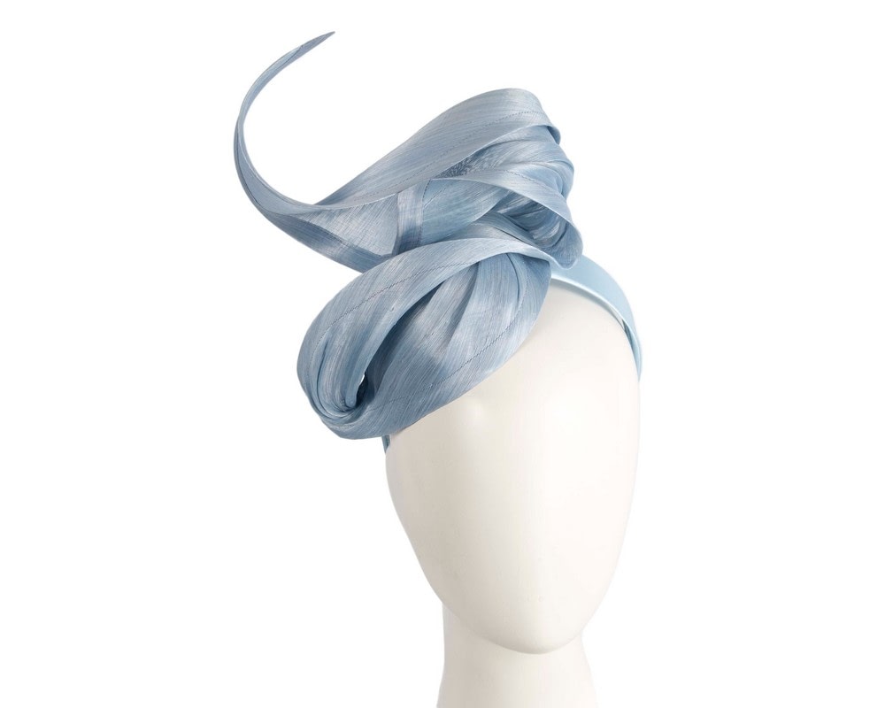 Fascinators Online - Bespoke light blue racing fascinator by Fillies Collection