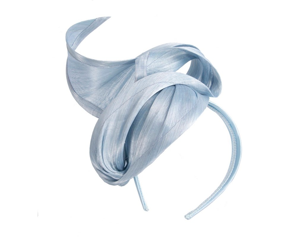 Fascinators Online - Bespoke light blue racing fascinator by Fillies Collection