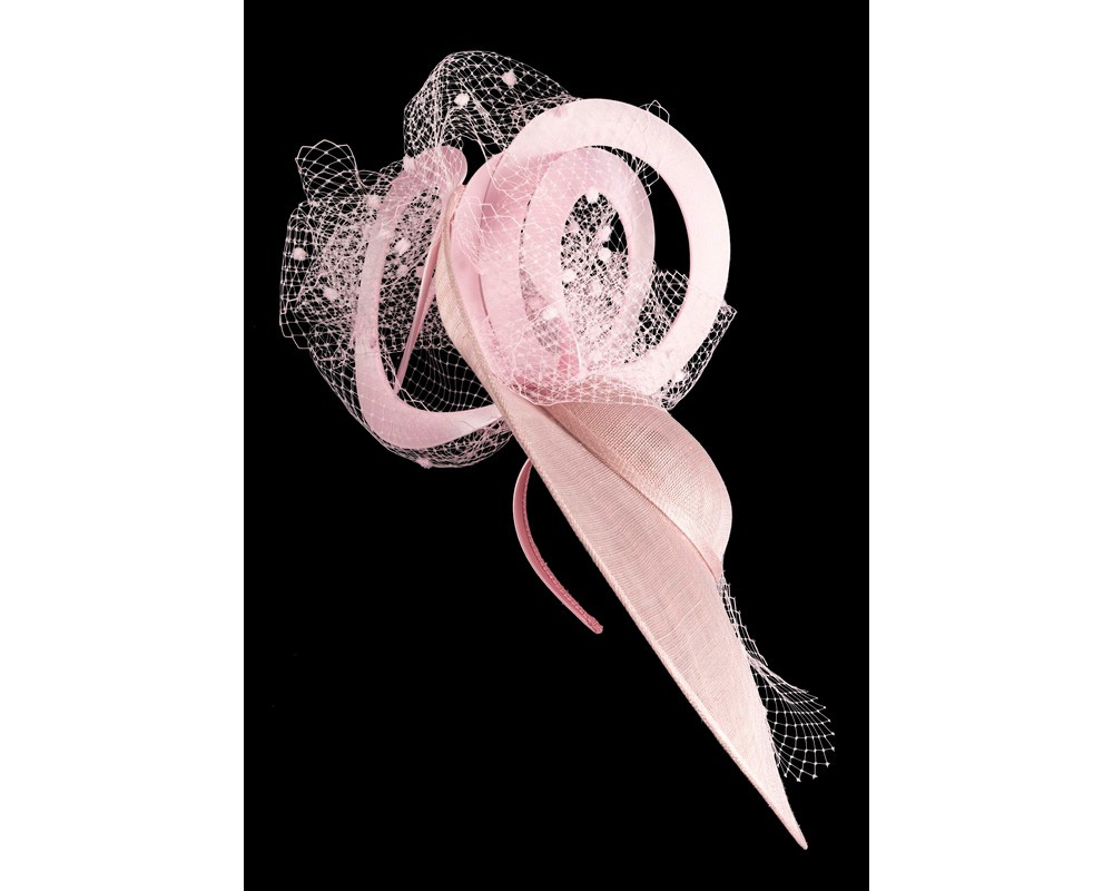 Fascinators Online - Large Fillies Collection Dusty Pink Fascinator Hat
