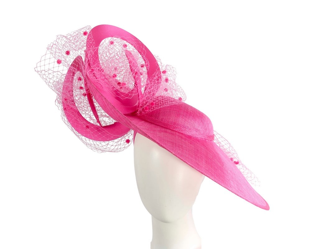 Fascinators Online - Large Fillies Collection Fuchsia Fascinator Hat