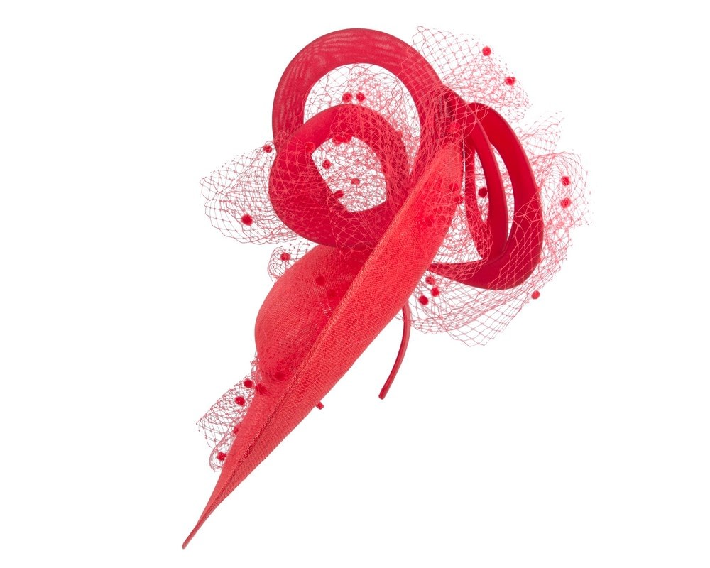 Large Fillies Collection Red Fascinator Hat - Image 6