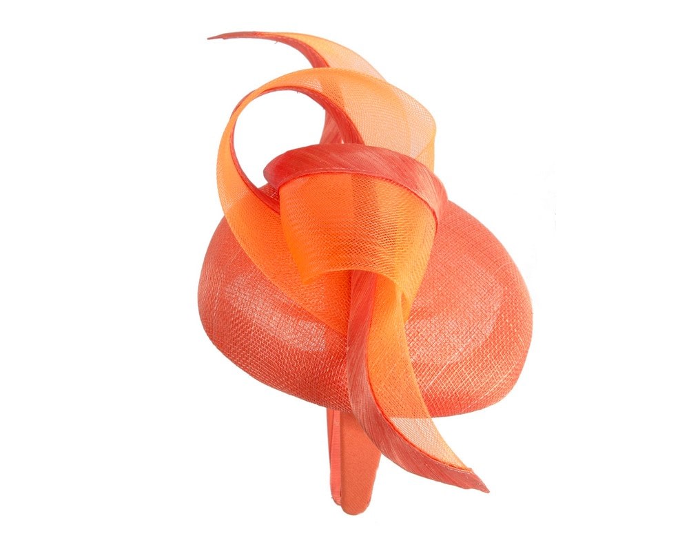 Elegant Orange Pillbox Fascinator for Spring Racing - Fascinators Online Elegant Orange Pillbox Fascinator for Spring Racing - Image 3