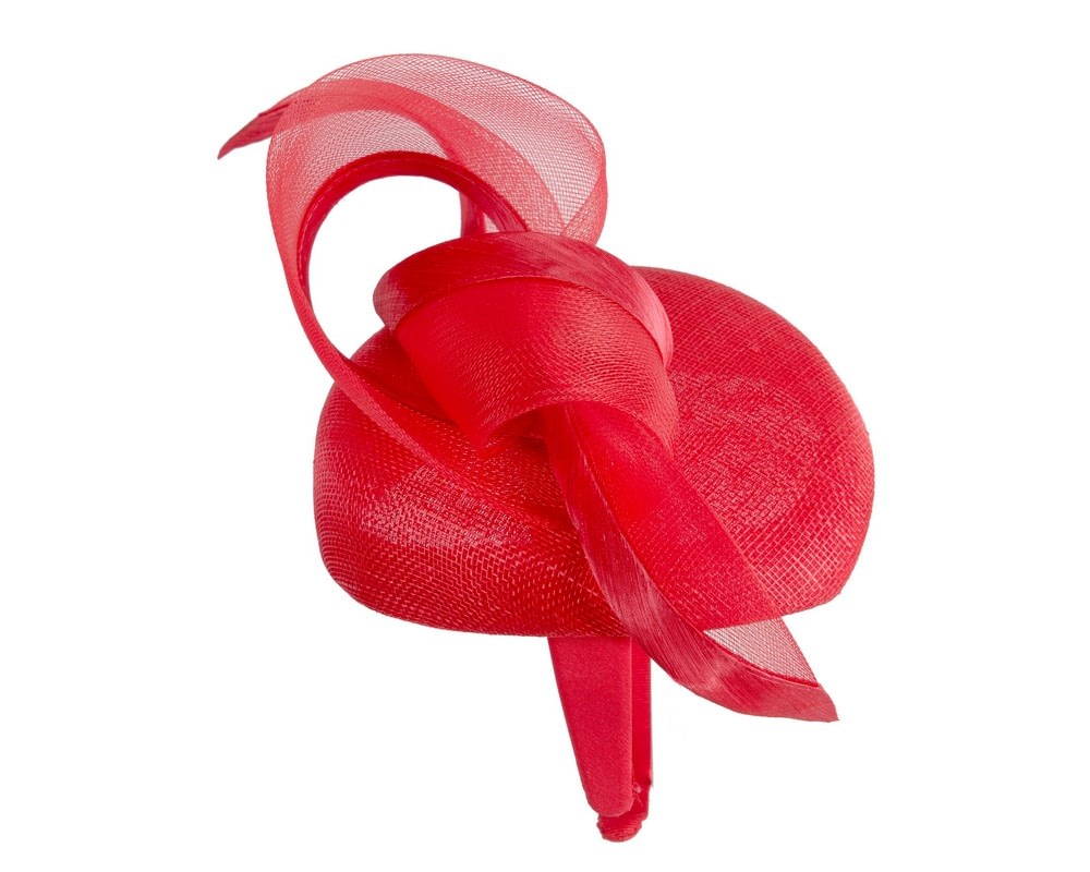 Elegant Red Pillbox Fascinator for Spring Racing - Fascinators Online Elegant Red Pillbox Fascinator for Spring Racing - Image 3