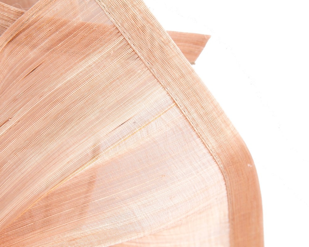 Nude twists of silk abaca fascinator by Fillies Collection - Image 3