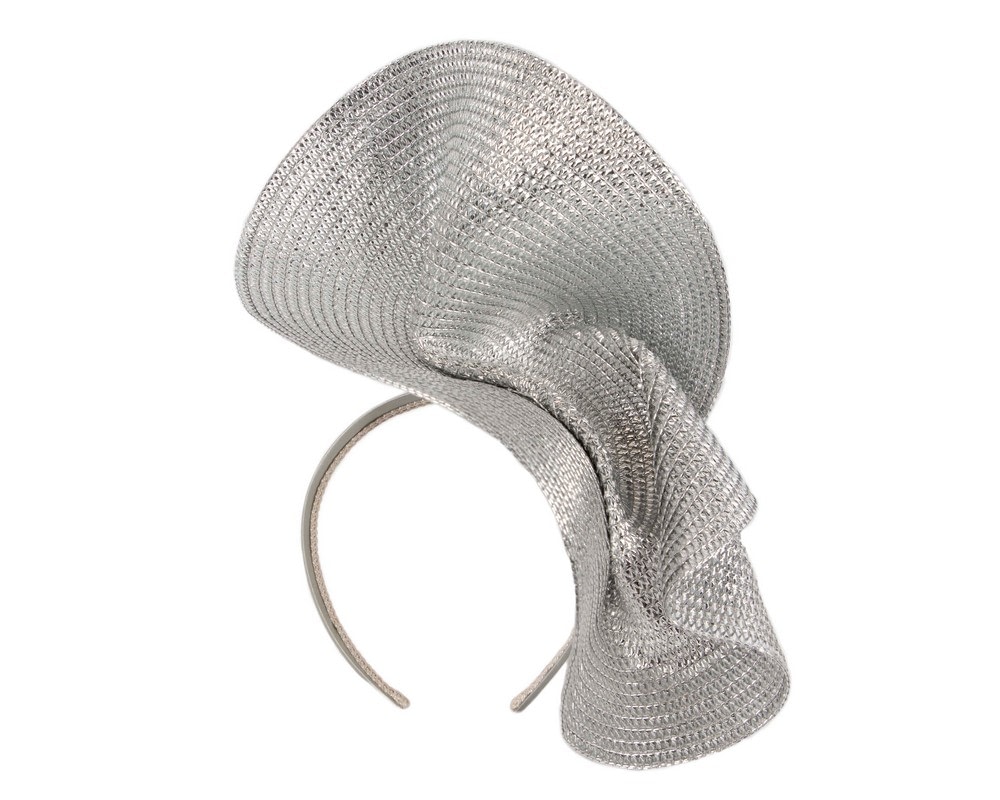 Fascinators Online - Sparkly tall silver fascinator by Fillies Collection