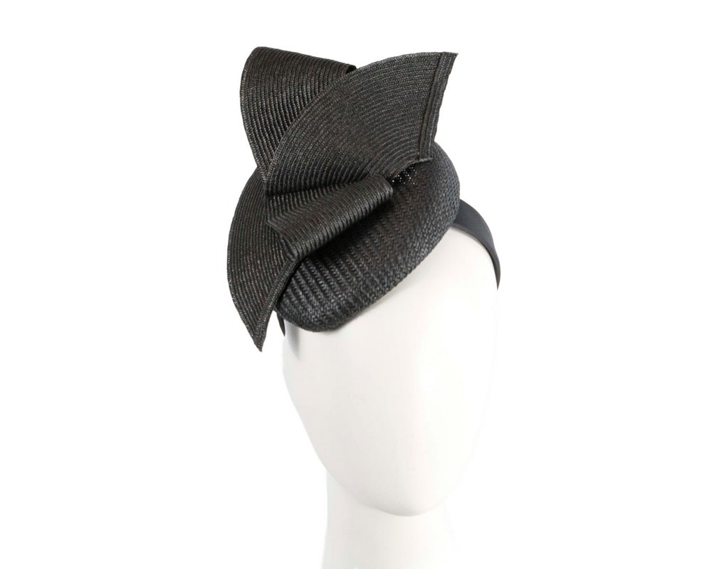 Fascinators Online - Black racing pillbox fascinator by Fillies Collection