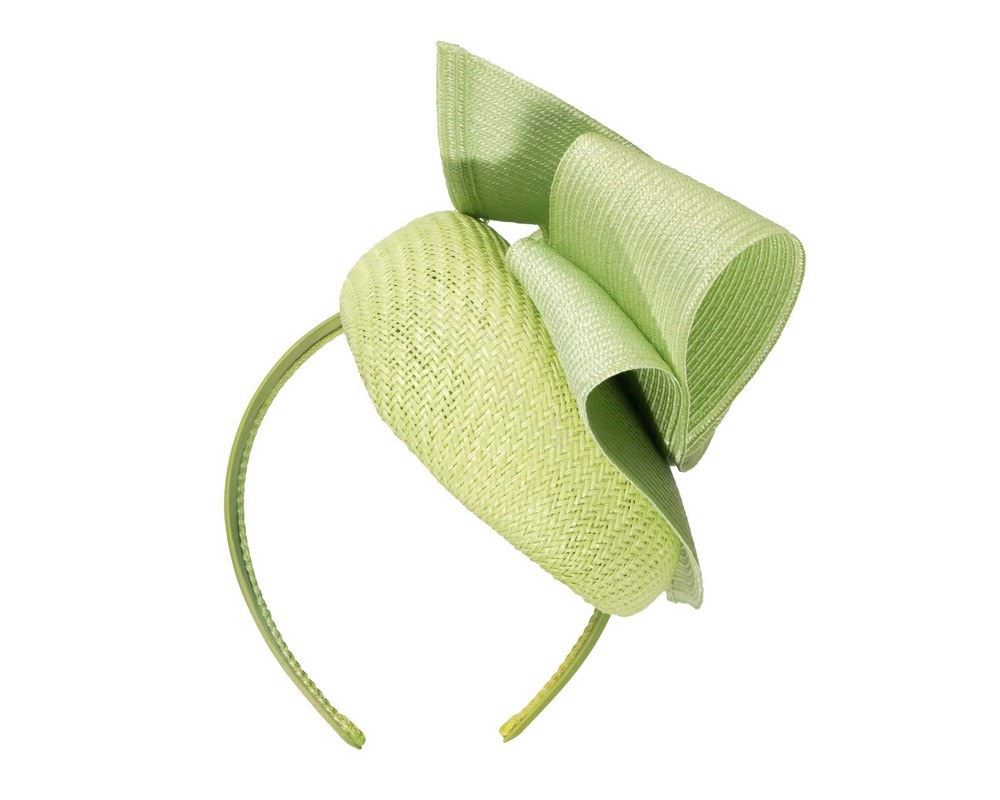 Lime green racing pillbox fascinator by Fillies Collection - Image 5