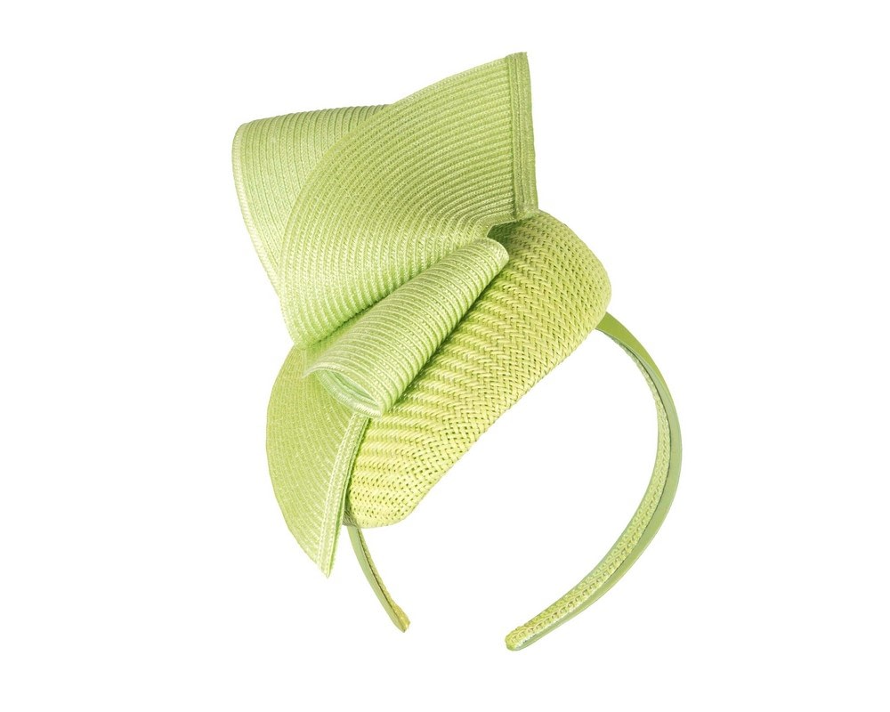 Fascinators Online - Lime green racing pillbox fascinator by Fillies Collection