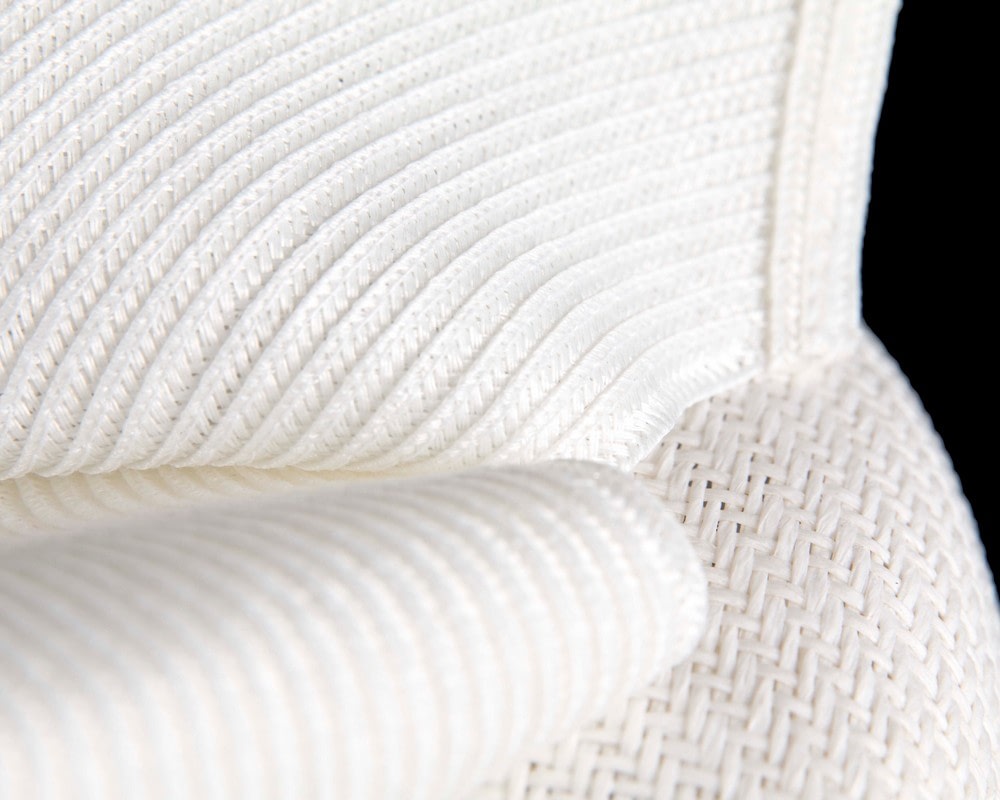 White racing pillbox fascinator by Fillies Collection - Image 5