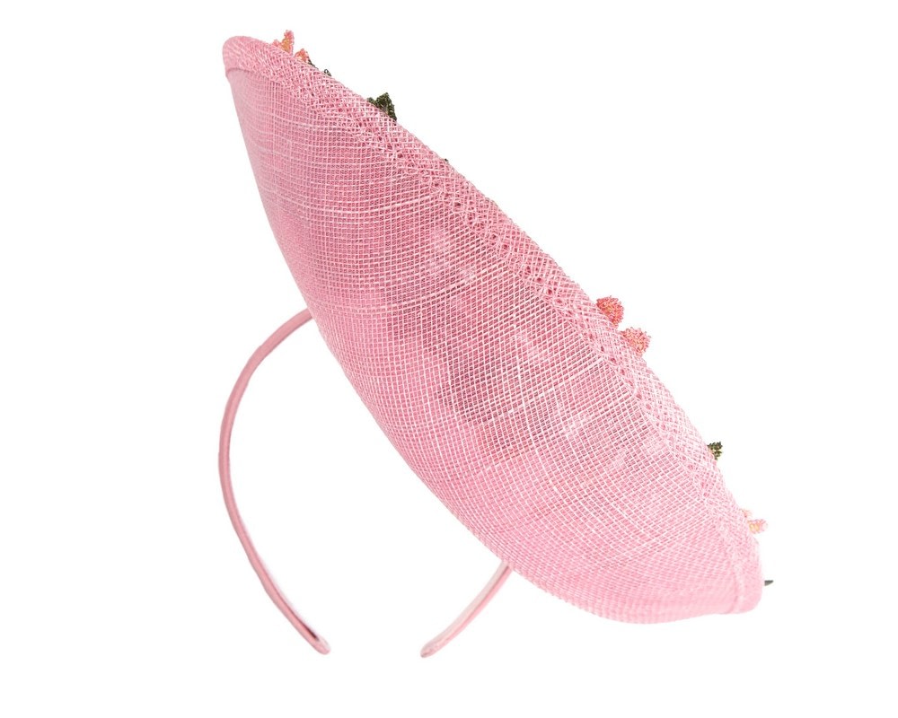 Pink Floral Fascinator with Embroidered Lace - Fillies Collection - Image 5