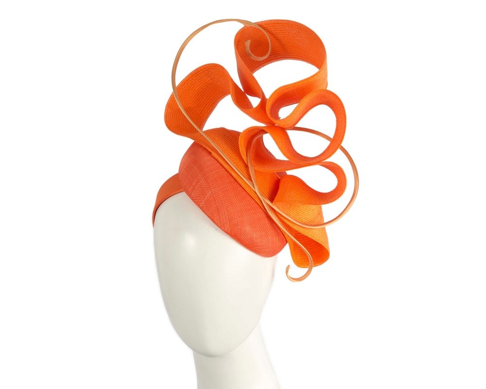 Fascinators Online - Designers orange racing fascinator by Fillies Collection