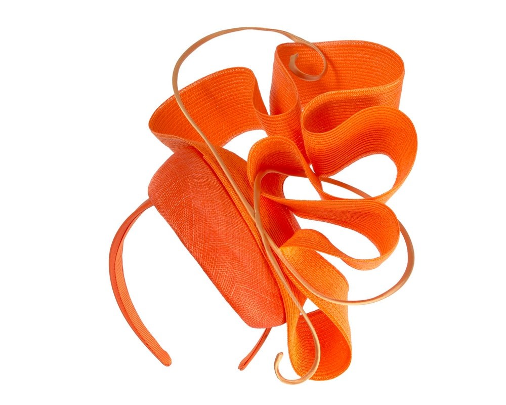 Fascinators Online - Designers orange racing fascinator by Fillies Collection