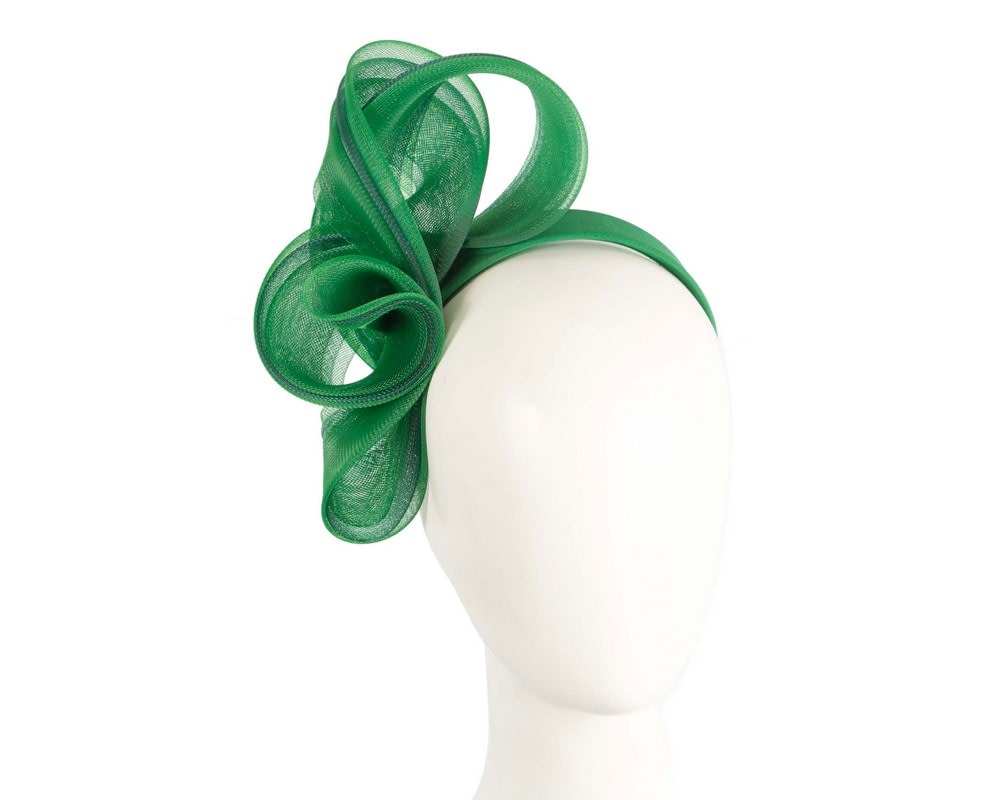 Fascinators Online - Green layered racing fascinator by Fillies Collection