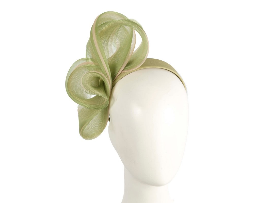 Fascinators Online - Sage green layered racing fascinator by Fillies Collection